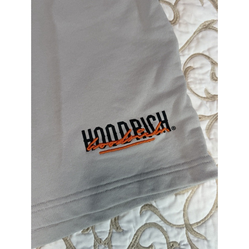 Hoodrich Men's XXL Gray Sweat Shorts Embroidered Drawstring Cotton Streetwear